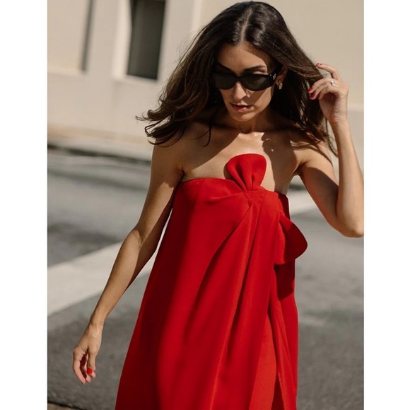 NWT, Antonio Melani × Elizabeth Damrich Radzwill Crepe Strapless Dress Size 6 - Picture 3 of 16